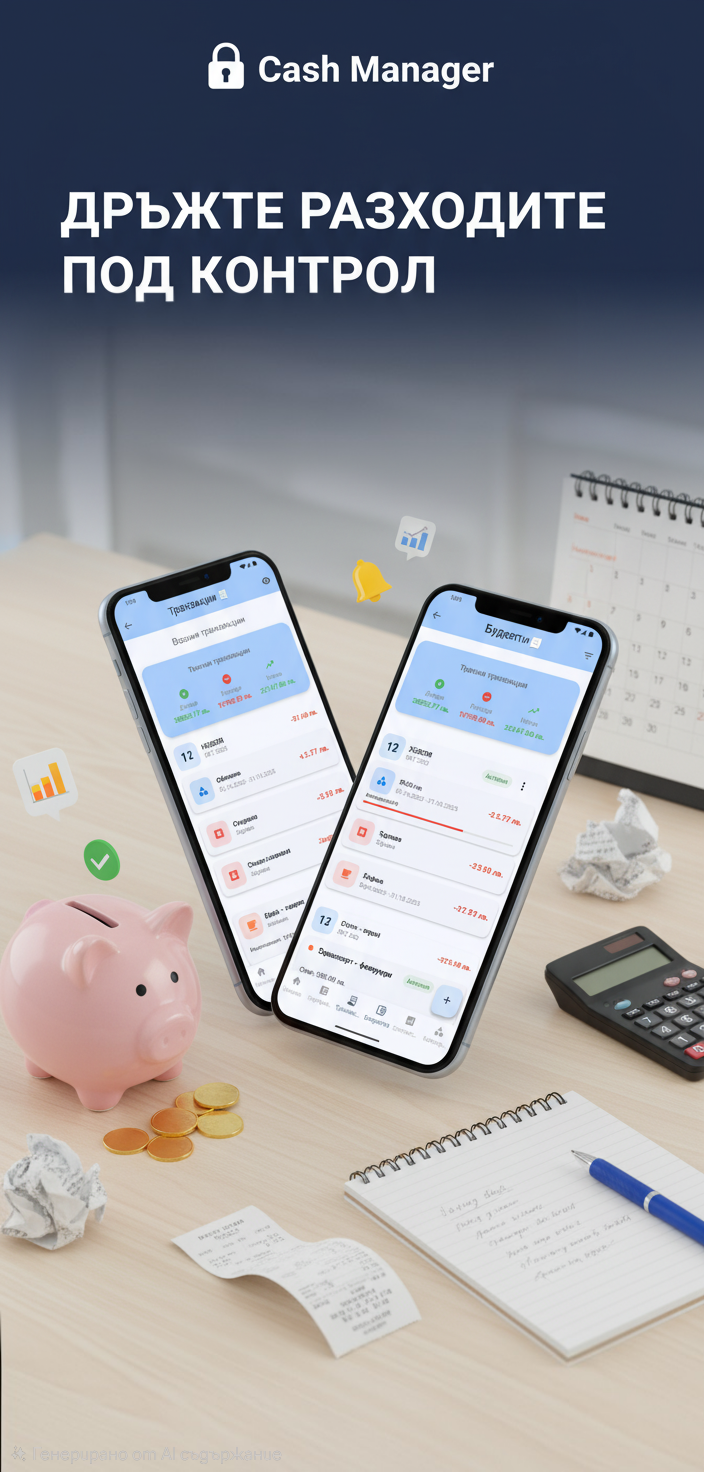 Cash Manager App Mockup
